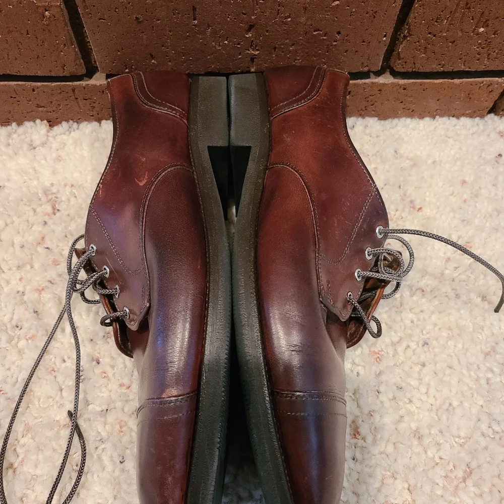 Allen Edmonds Brown Cap-Toe Oxford Lace-Up Dress Shoes Size 9 1/2 D - Picture 6 of 12